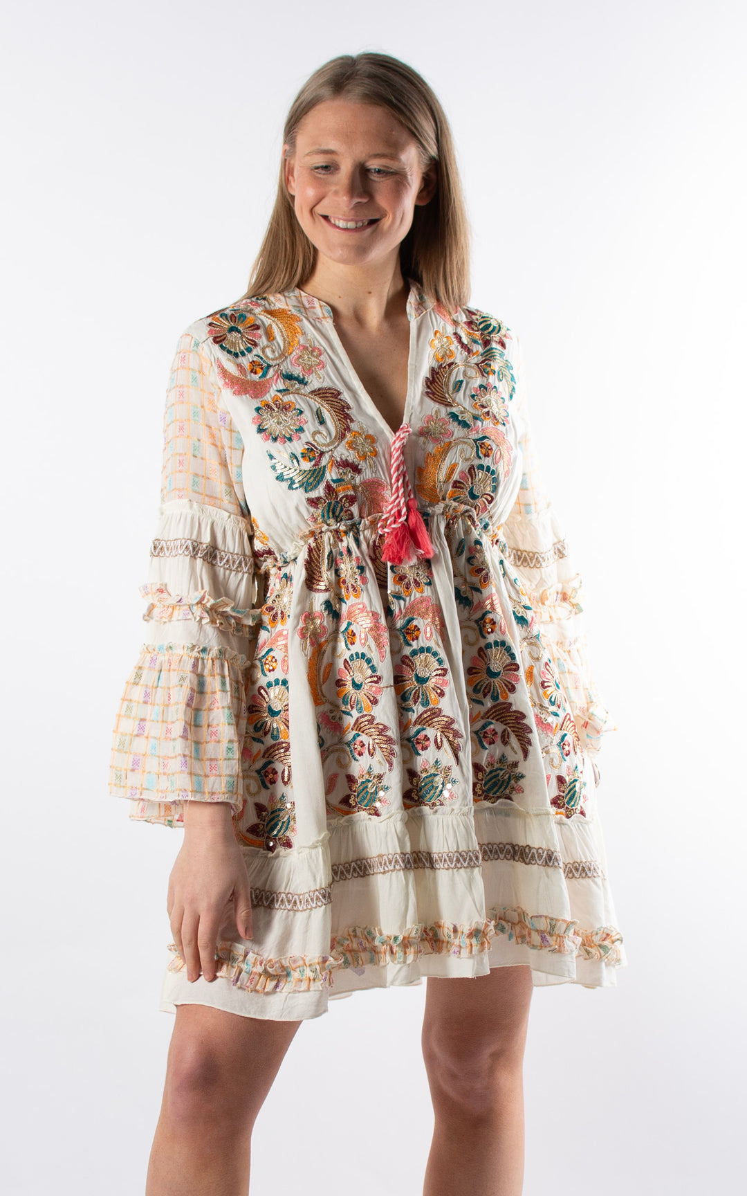 Floral Flared Tunic | Ivory