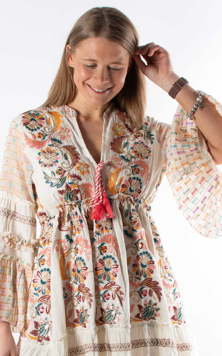 Floral Flared Tunic | Ivory