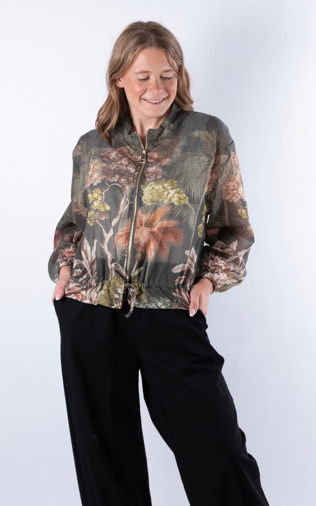 Floral Jacket | Khaki