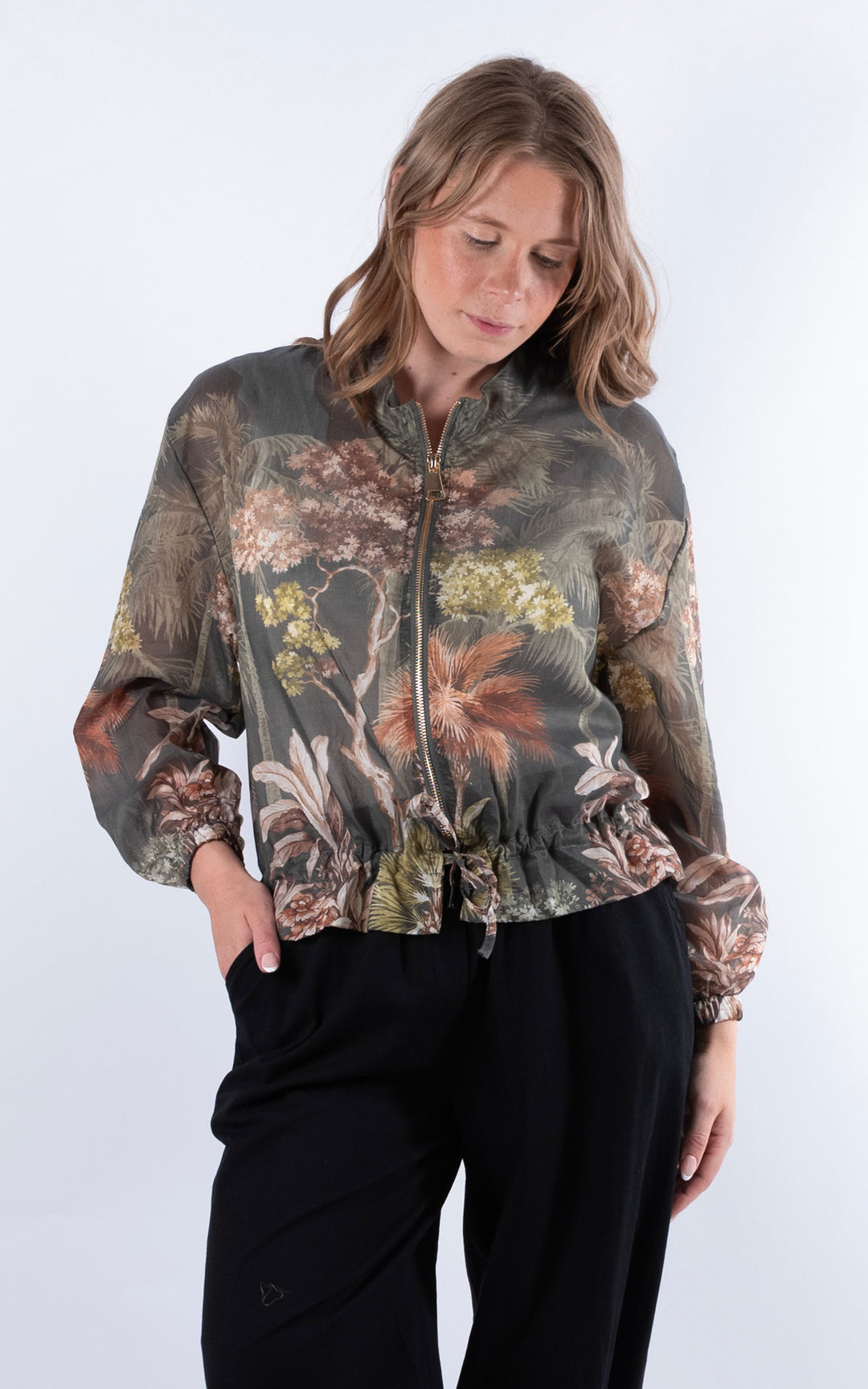 Floral Jacket | Khaki
