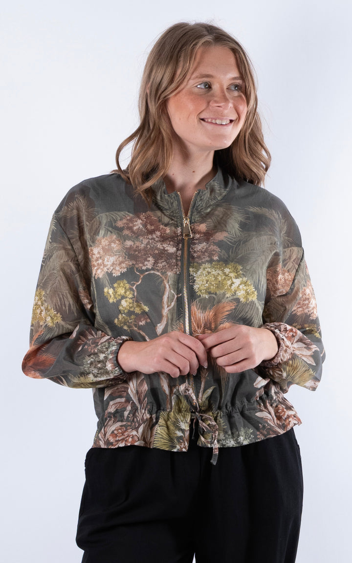 Floral Jacket | Khaki