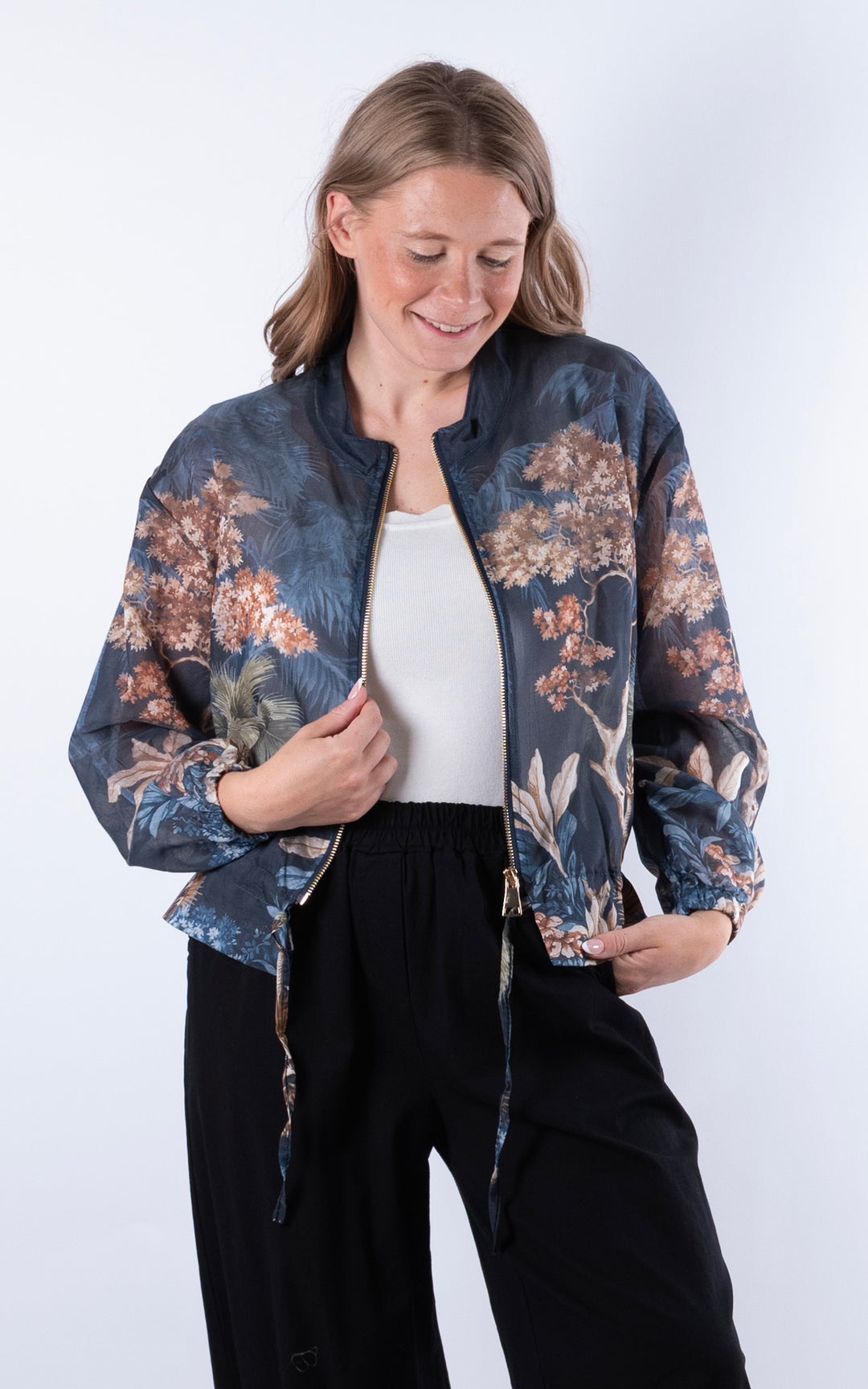 Floral Jacket | Navy