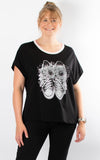 Flowers & Trainers T | Black