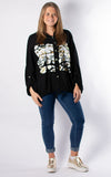 Foil Leopard Hooded Shirt | Black