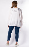 Foil Leopard Hooded Shirt | White