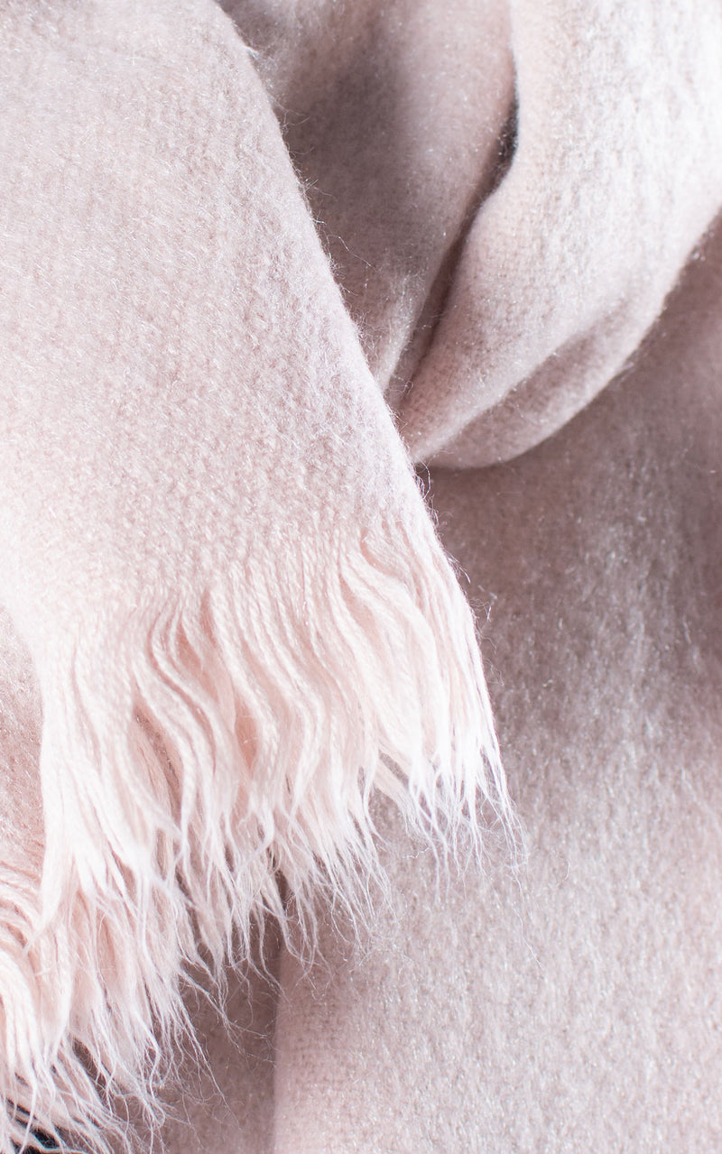 Frayed Edge Scarf | Baby Pink