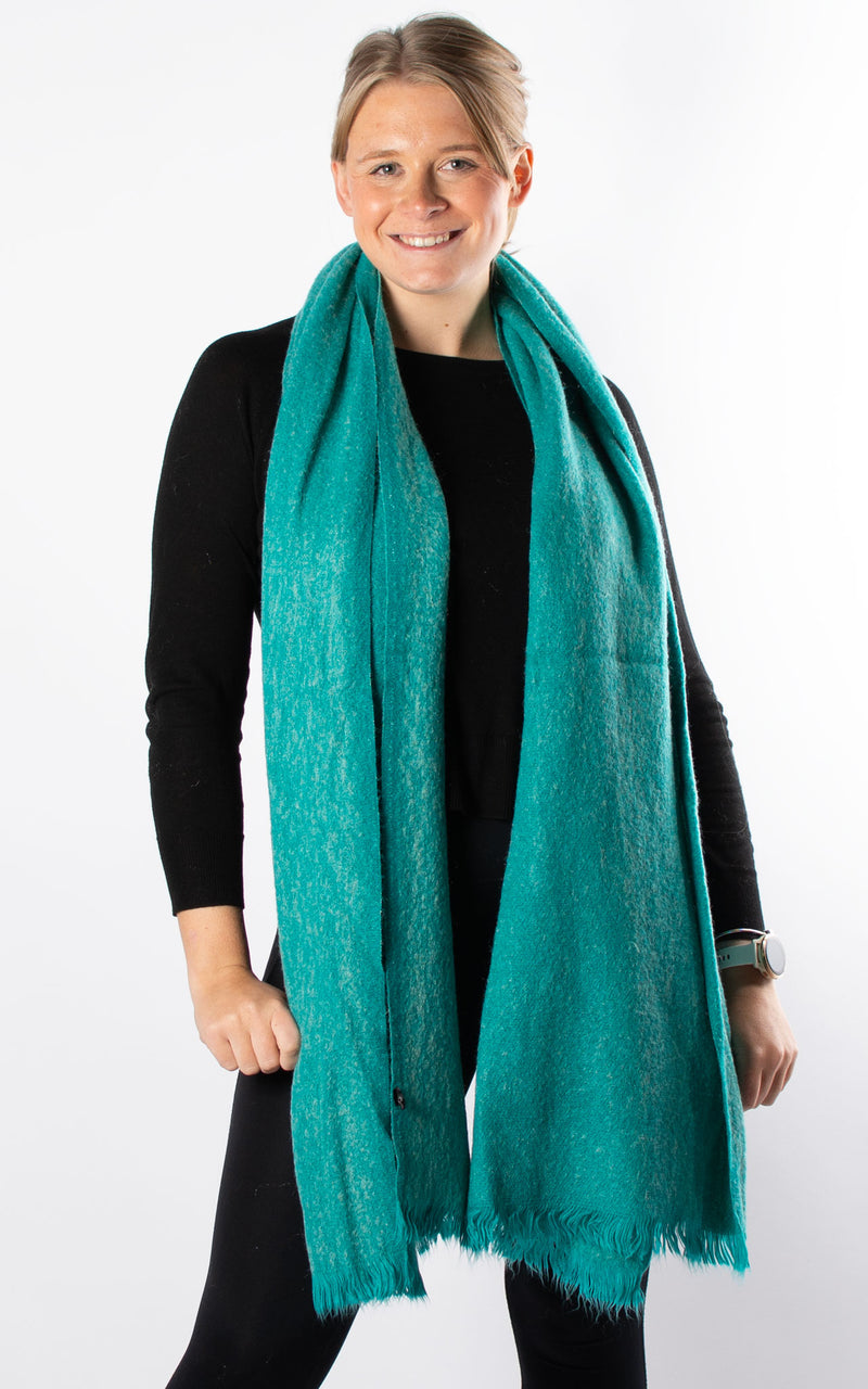 Frayed Edge Scarf | Turquoise