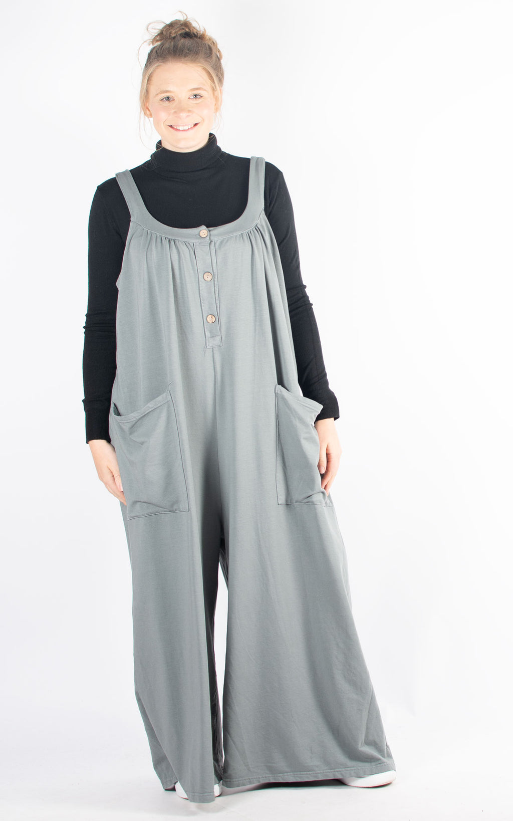 Freda Dungarees | Charcoal
