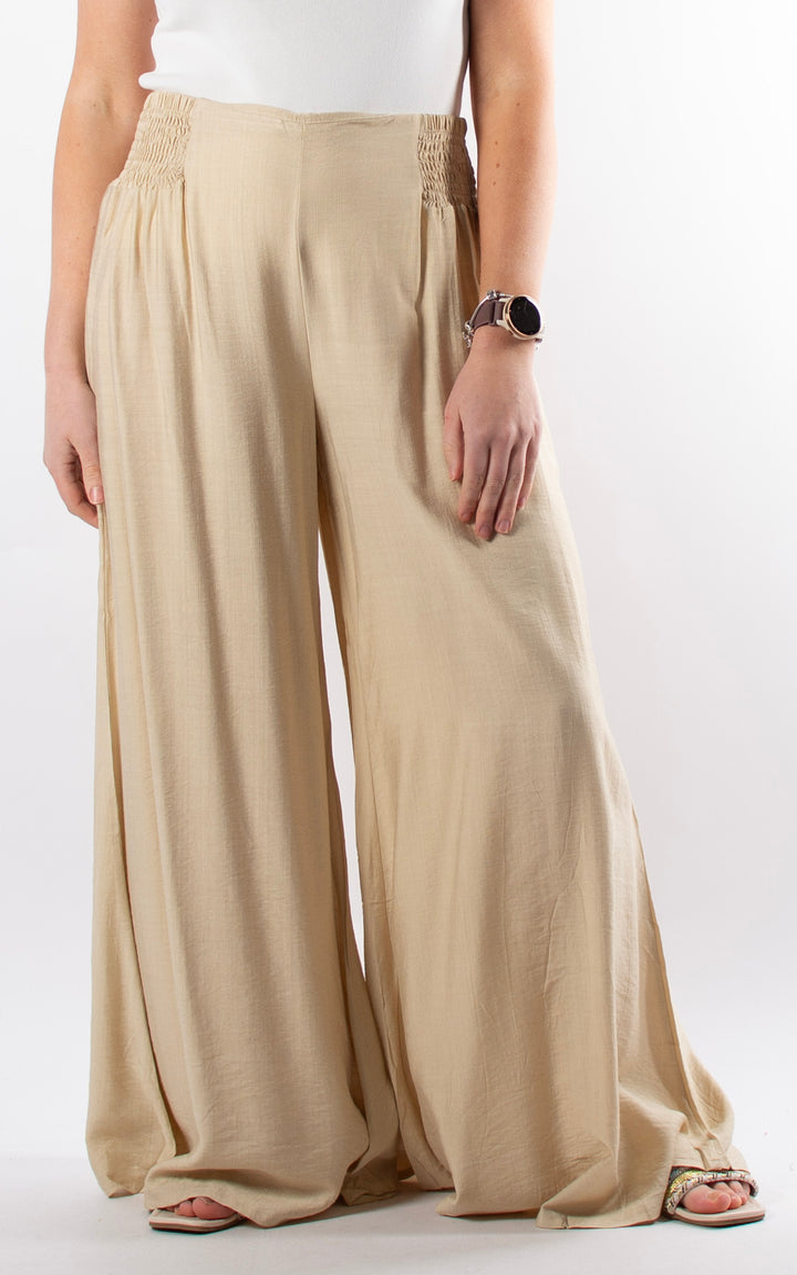 Freida Wide Leg Trouser | Gold