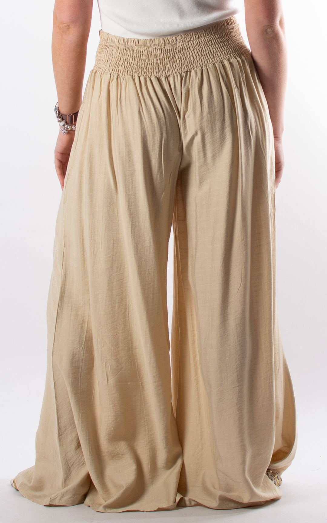 Freida Wide Leg Trouser | Gold
