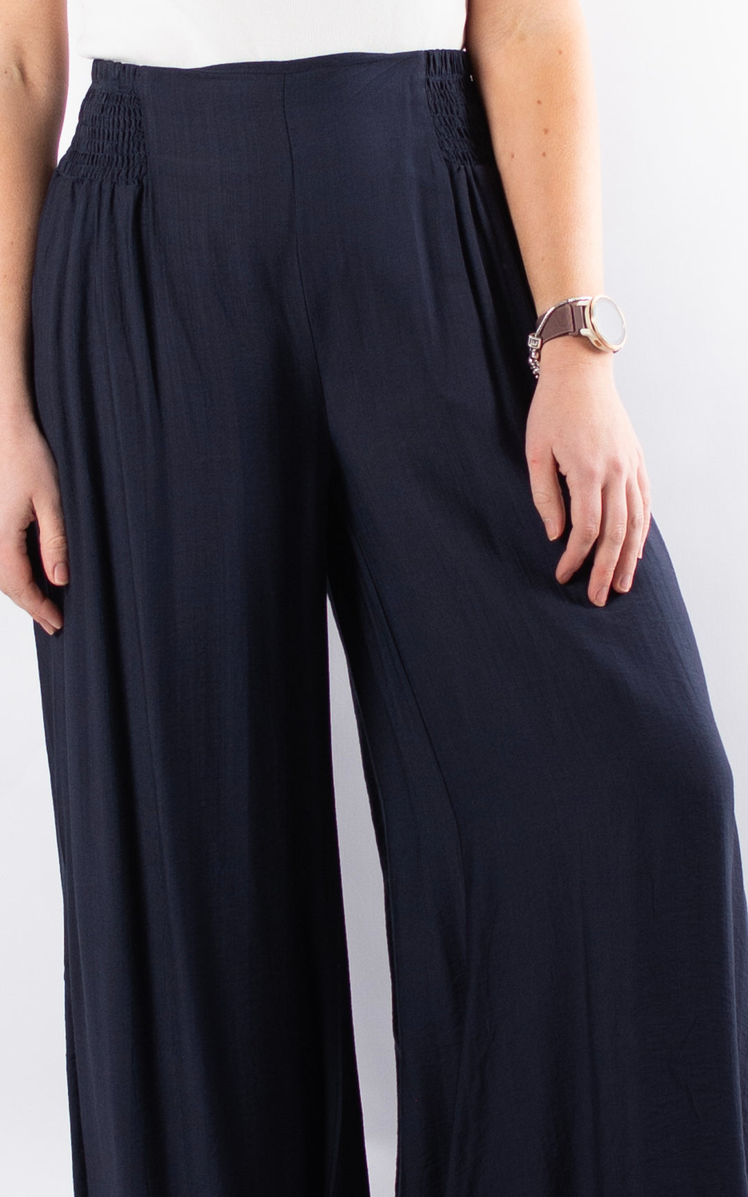 Freida Wide Leg Trouser | Navy
