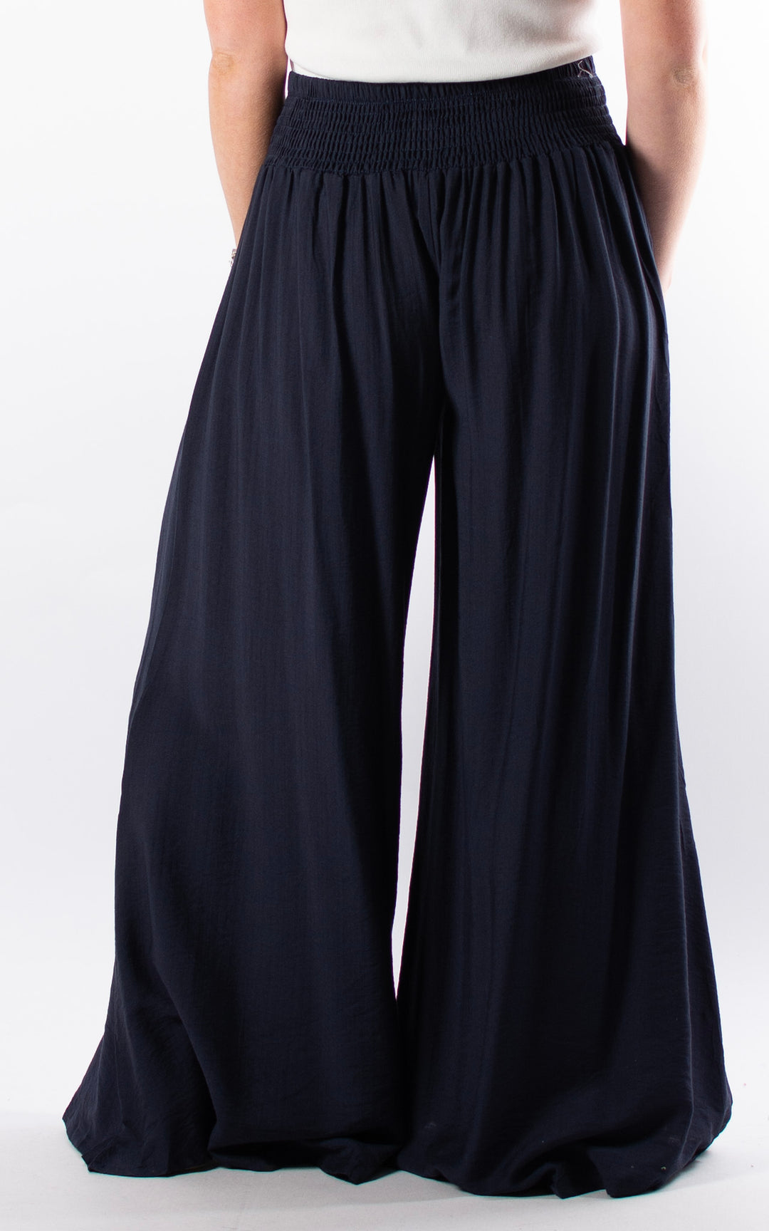 Freida Wide Leg Trouser | Navy