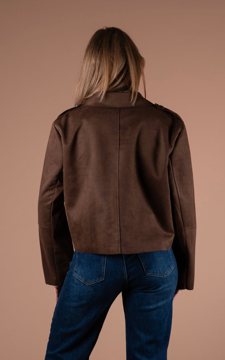 Freya Button Jacket | Chocolate