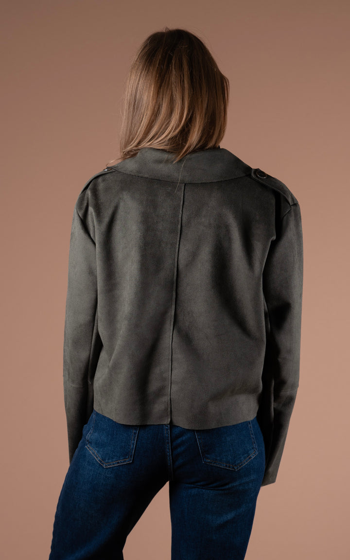 Freya Button Jacket | Khaki