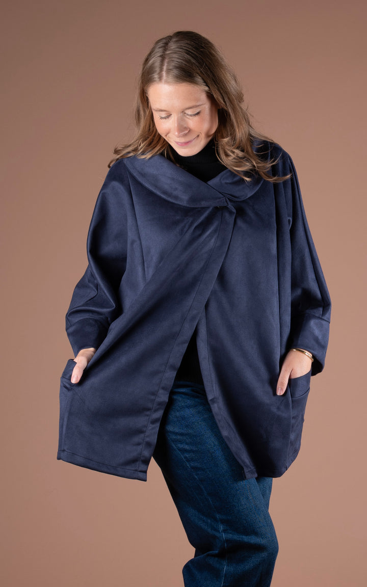 Freya Cocoon Jacket | Navy