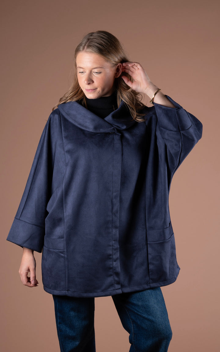 Freya Cocoon Jacket | Navy