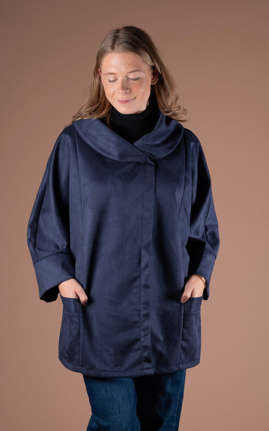 Freya Cocoon Jacket | Navy