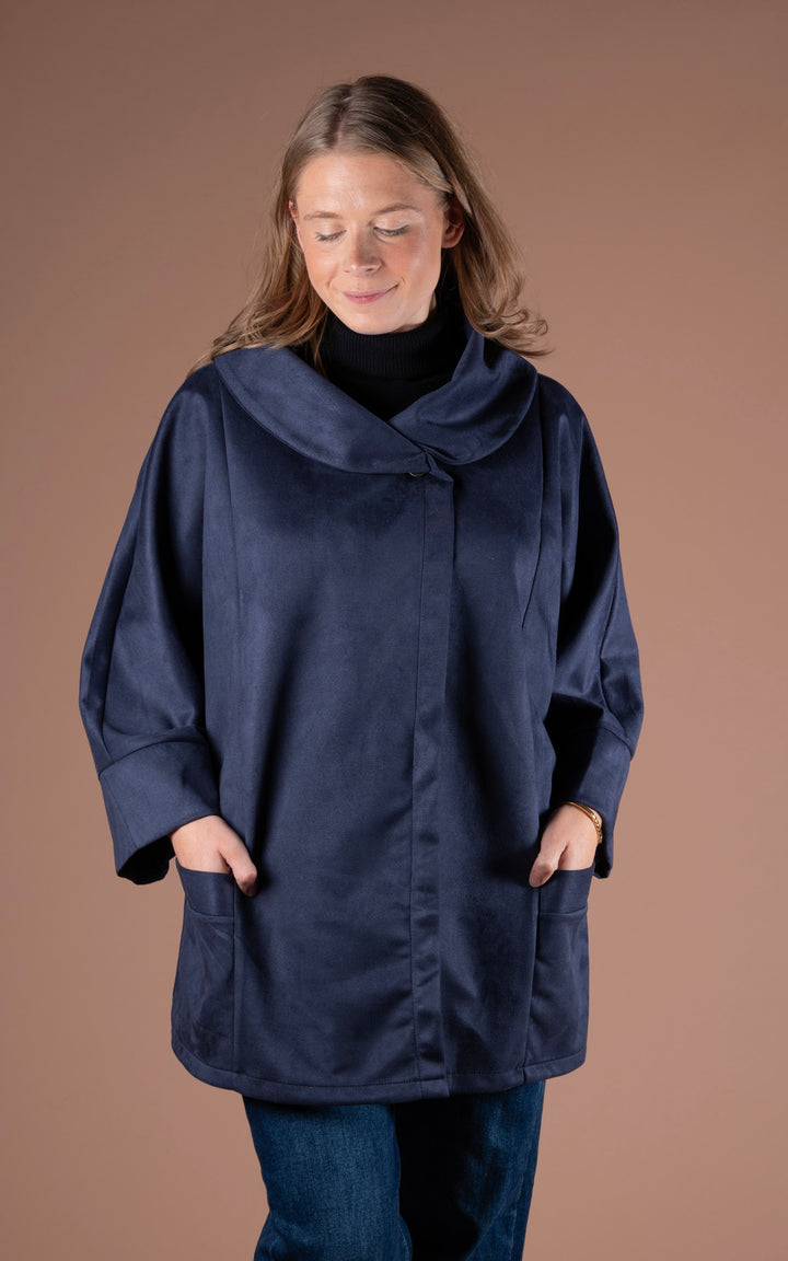 Freya Cocoon Jacket | Navy