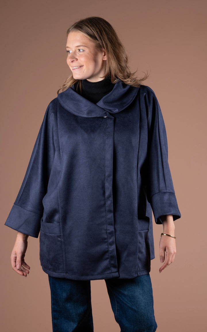 Freya Cocoon Jacket | Navy