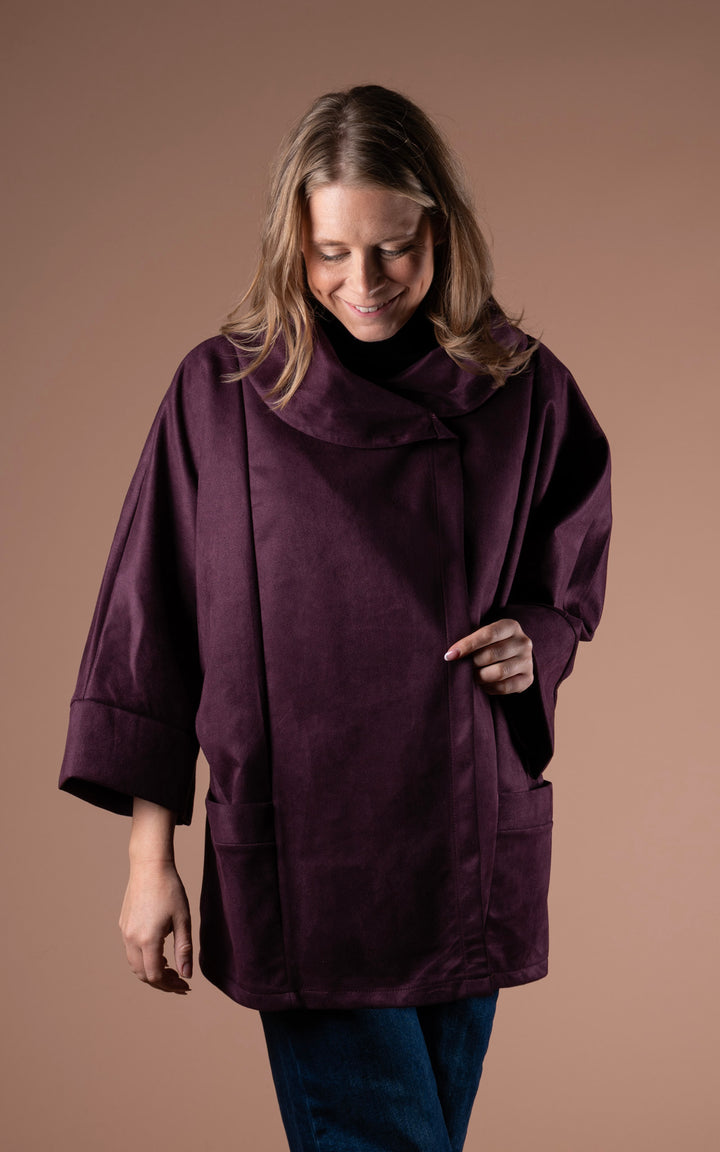 Freya Cocoon Jacket | Plum