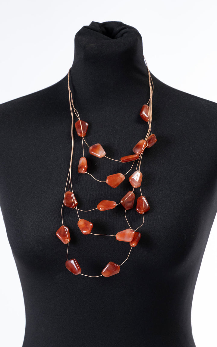 Freya Necklace | Rust Orange