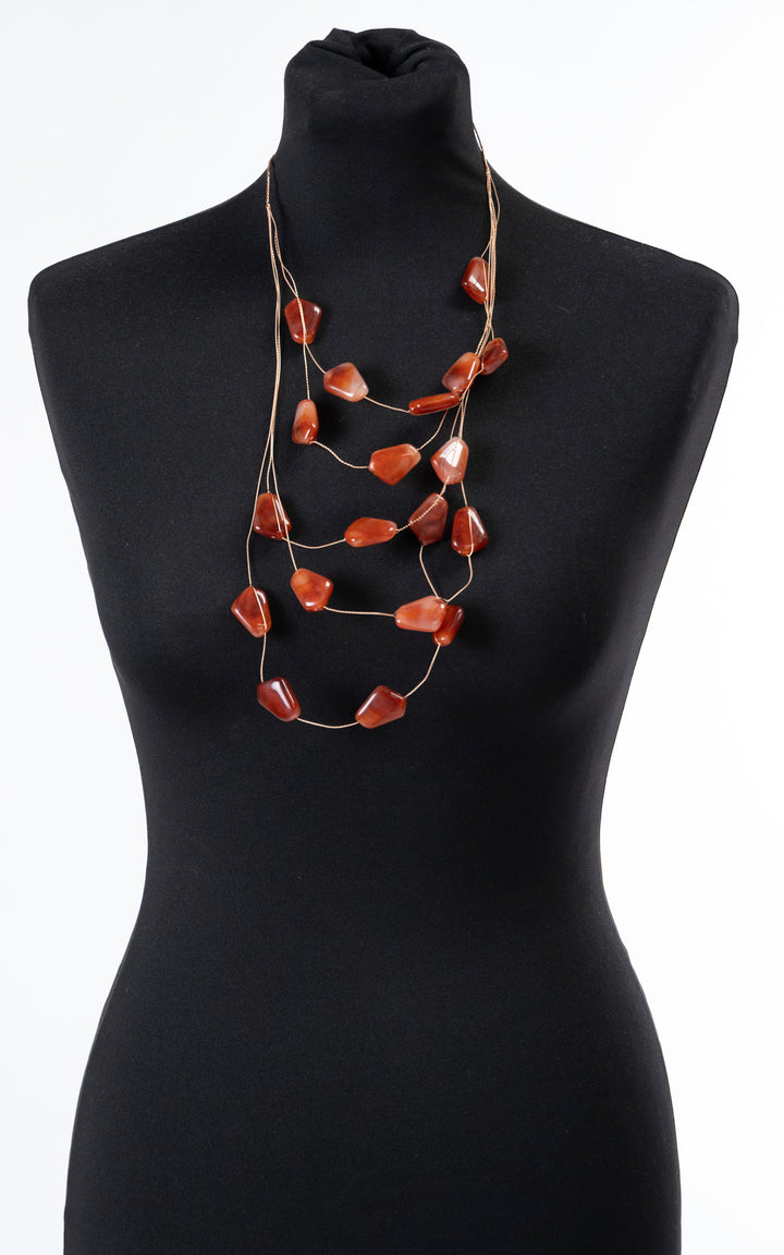 Freya Necklace | Rust Orange