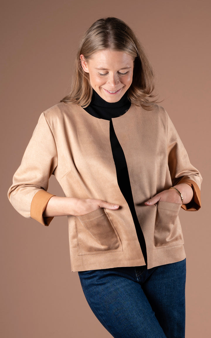 Freya Open Jacket | Camel