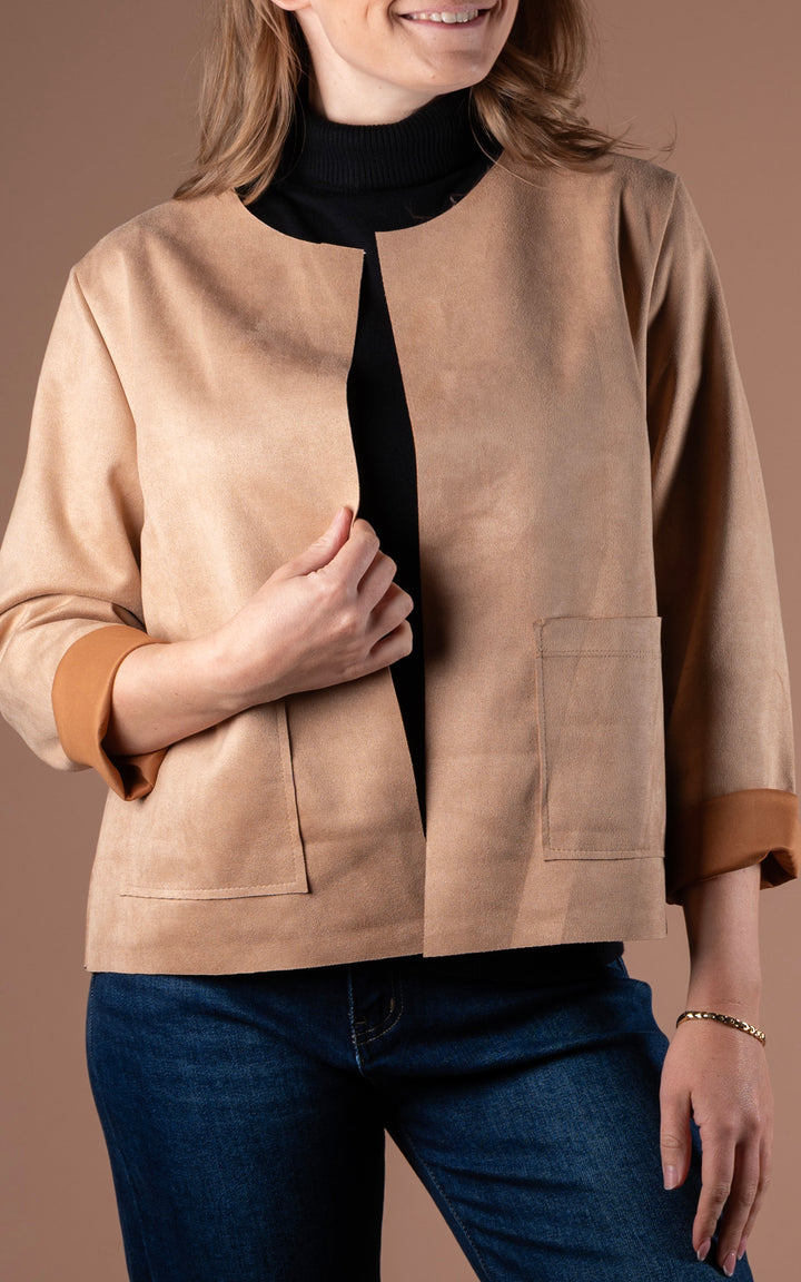 Freya Open Jacket | Camel