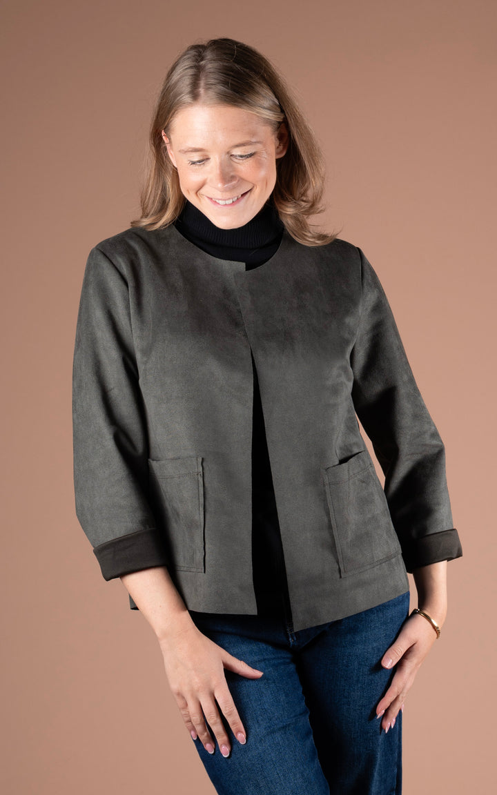 Freya Open Jacket | Khaki