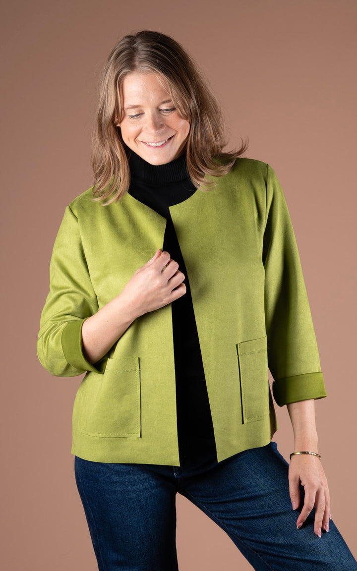 Freya Open Jacket | Lime