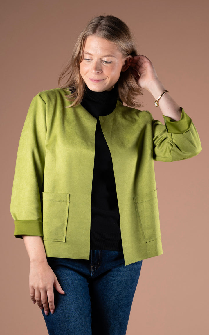 Freya Open Jacket | Lime