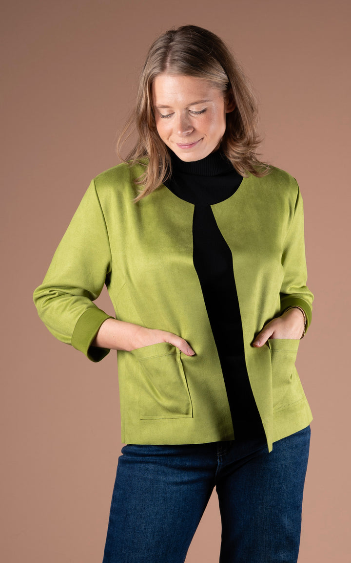 Freya Open Jacket | Lime