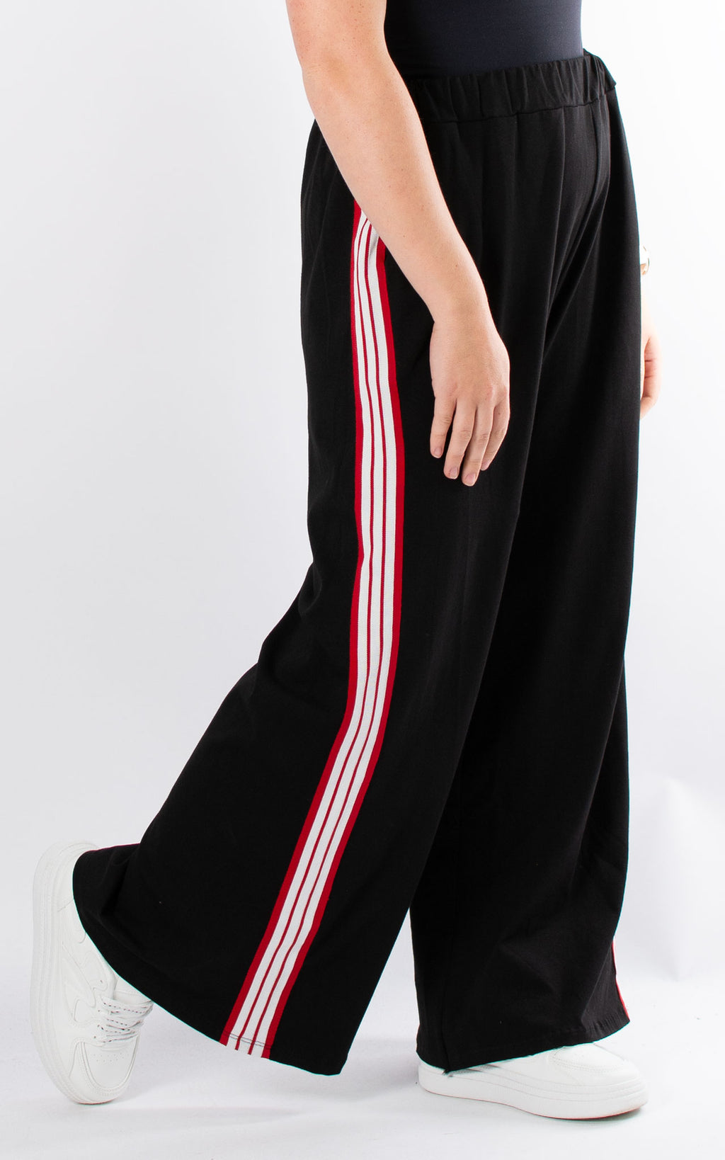 Freya Stripe Detail Trousers | Black