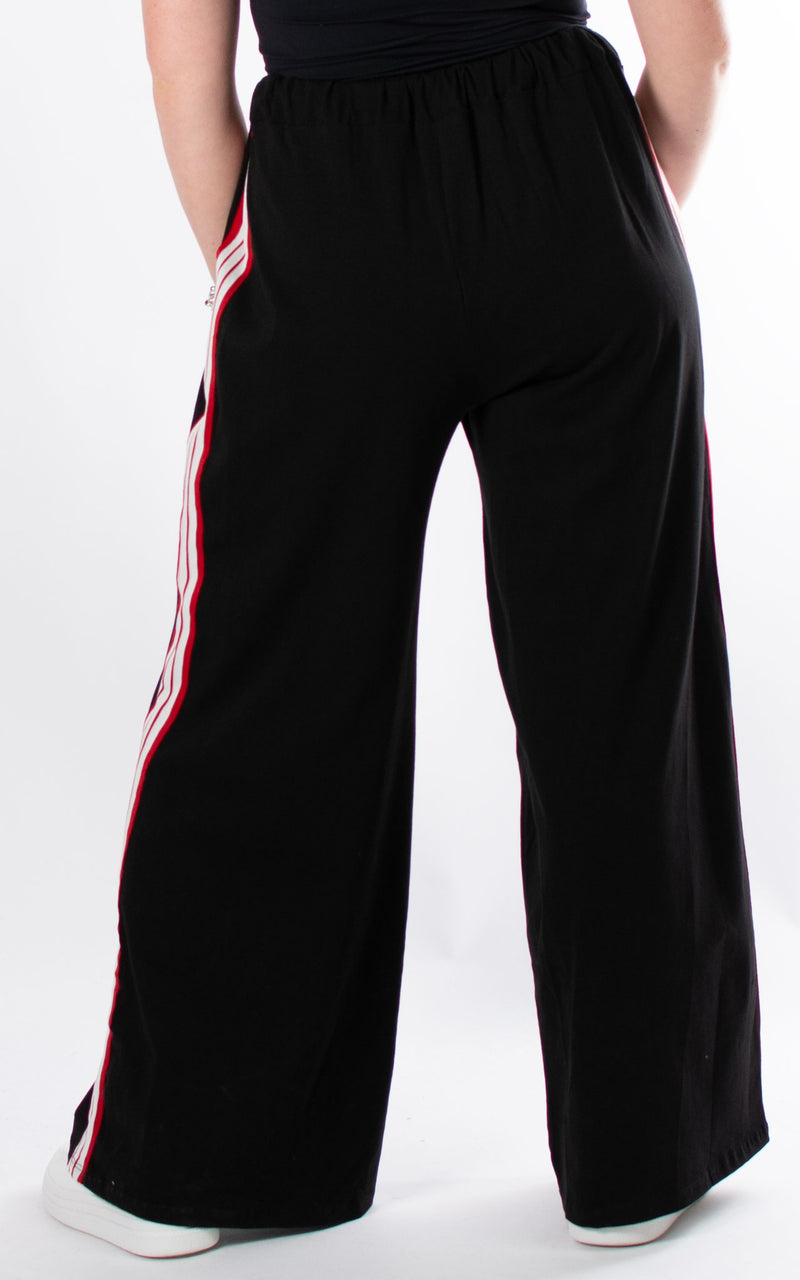 Freya Stripe Detail Trousers | Black