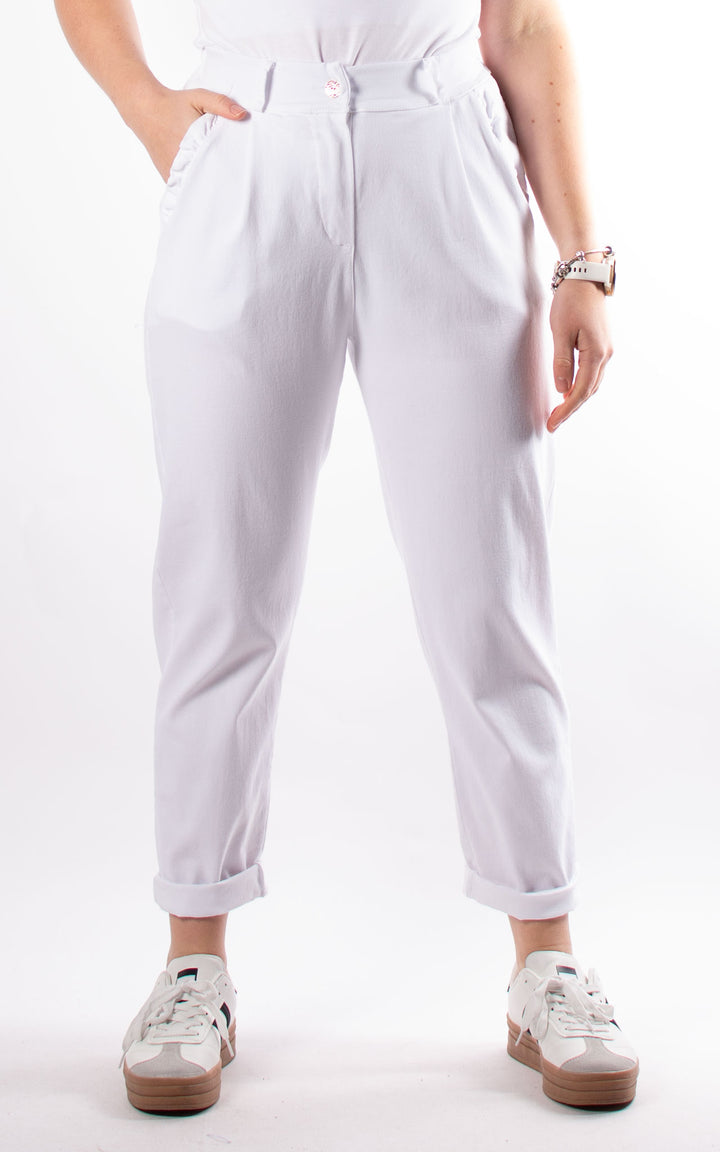 Frill Pocket Trouser | White