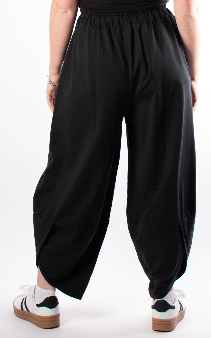Front Pocket Pants | Plain | Black
