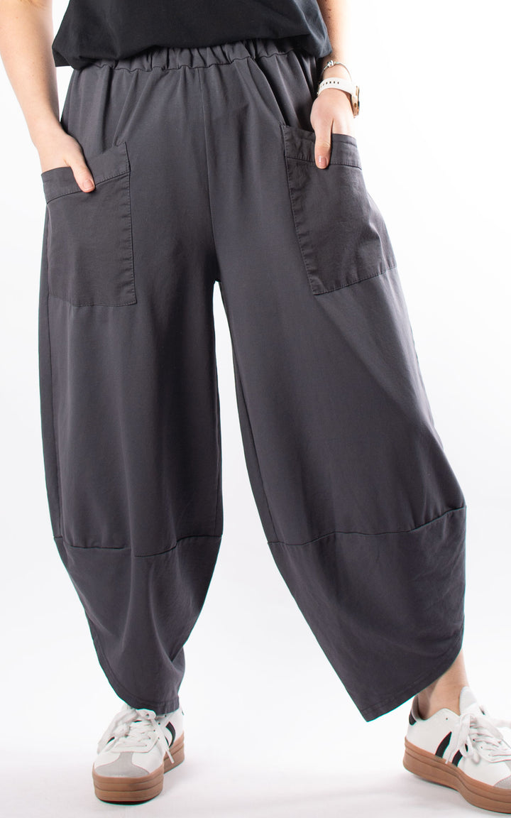 Front Pocket Pants | Plain | Dark Grey