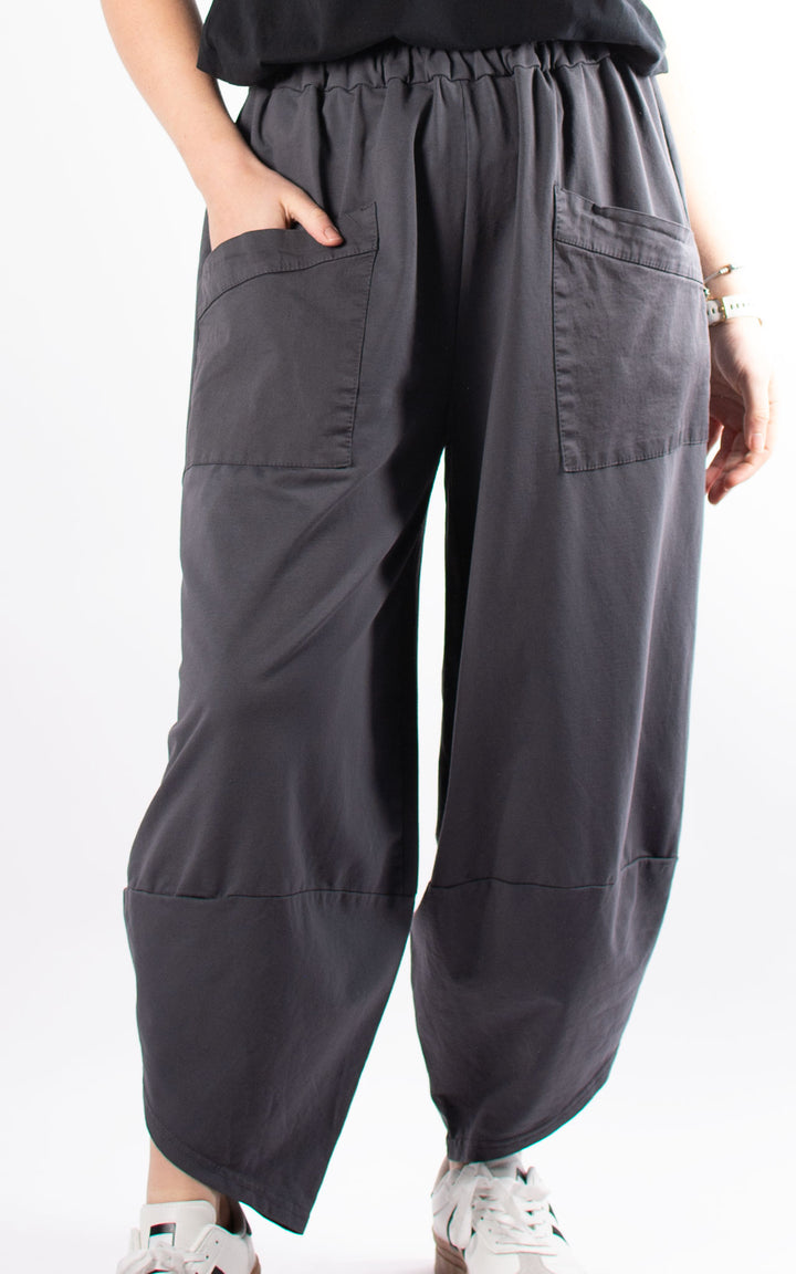 Front Pocket Pants | Plain | Dark Grey