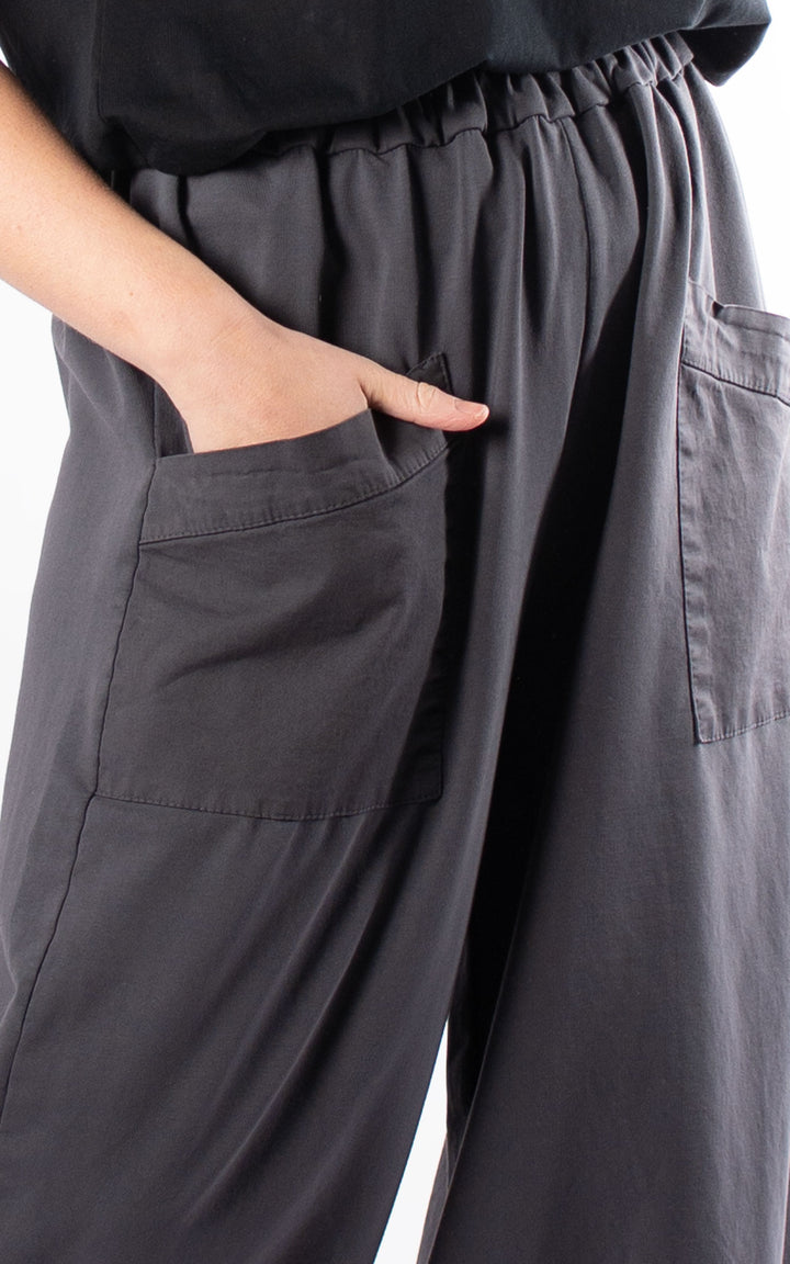 Front Pocket Pants | Plain | Dark Grey