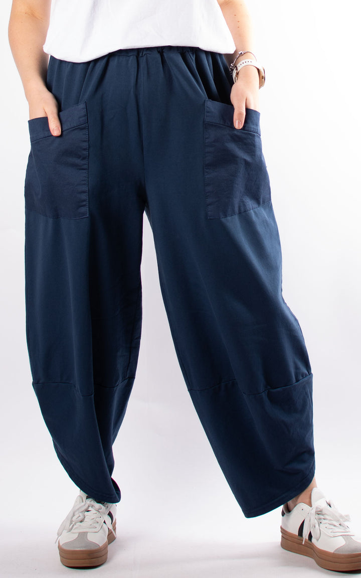 Front Pocket Pants | Plain | Navy