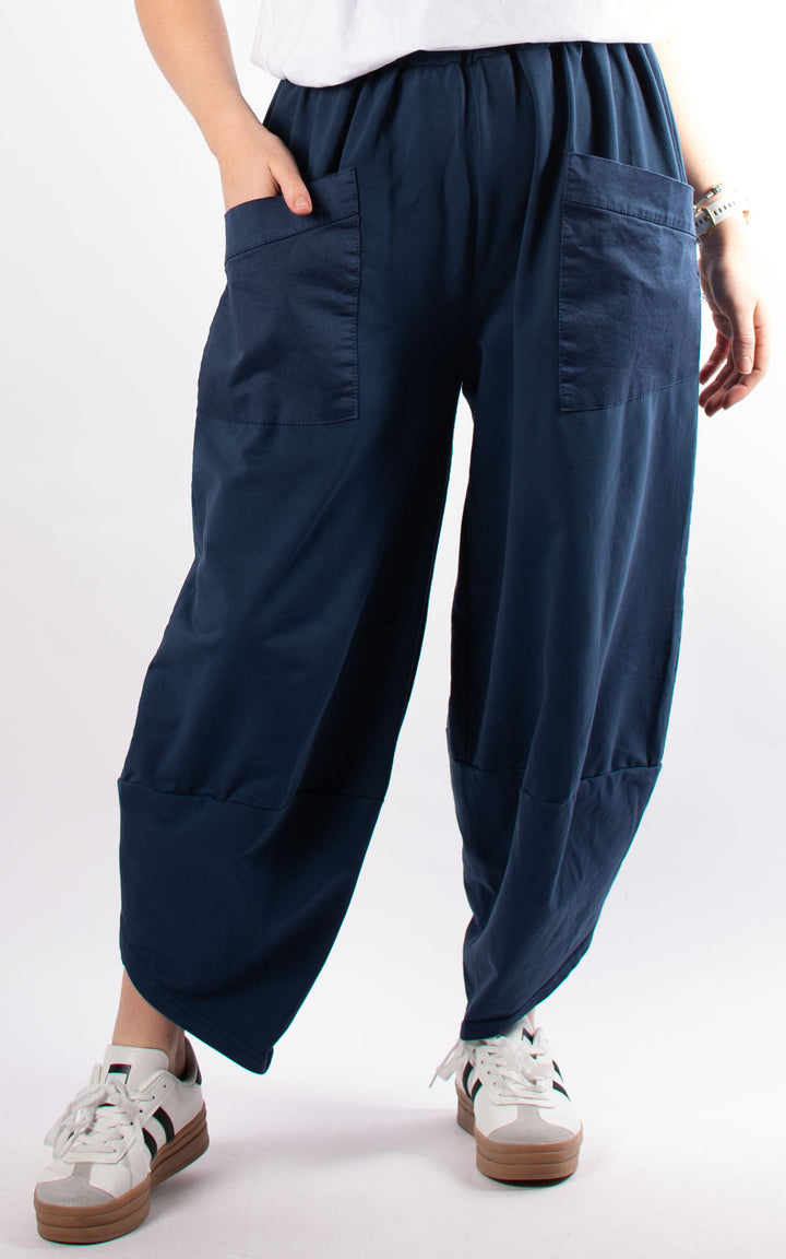 Front Pocket Pants | Plain | Navy