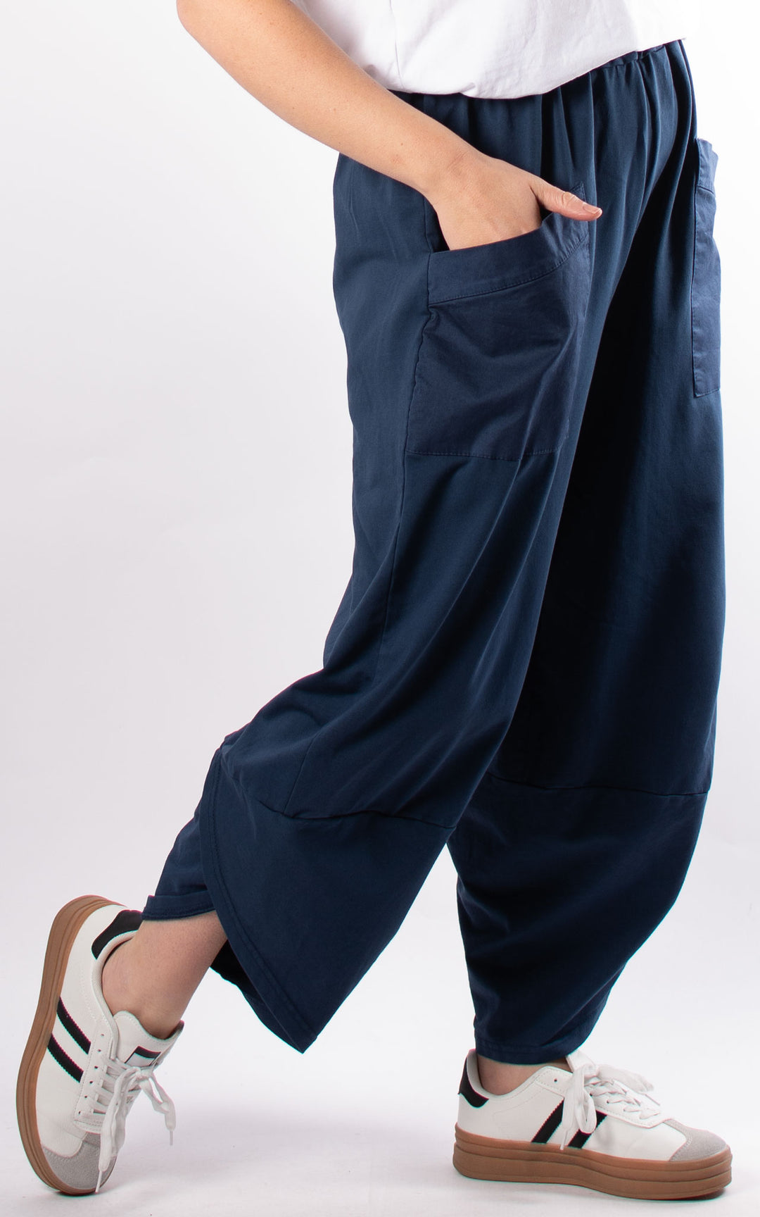 Front Pocket Pants | Plain | Navy