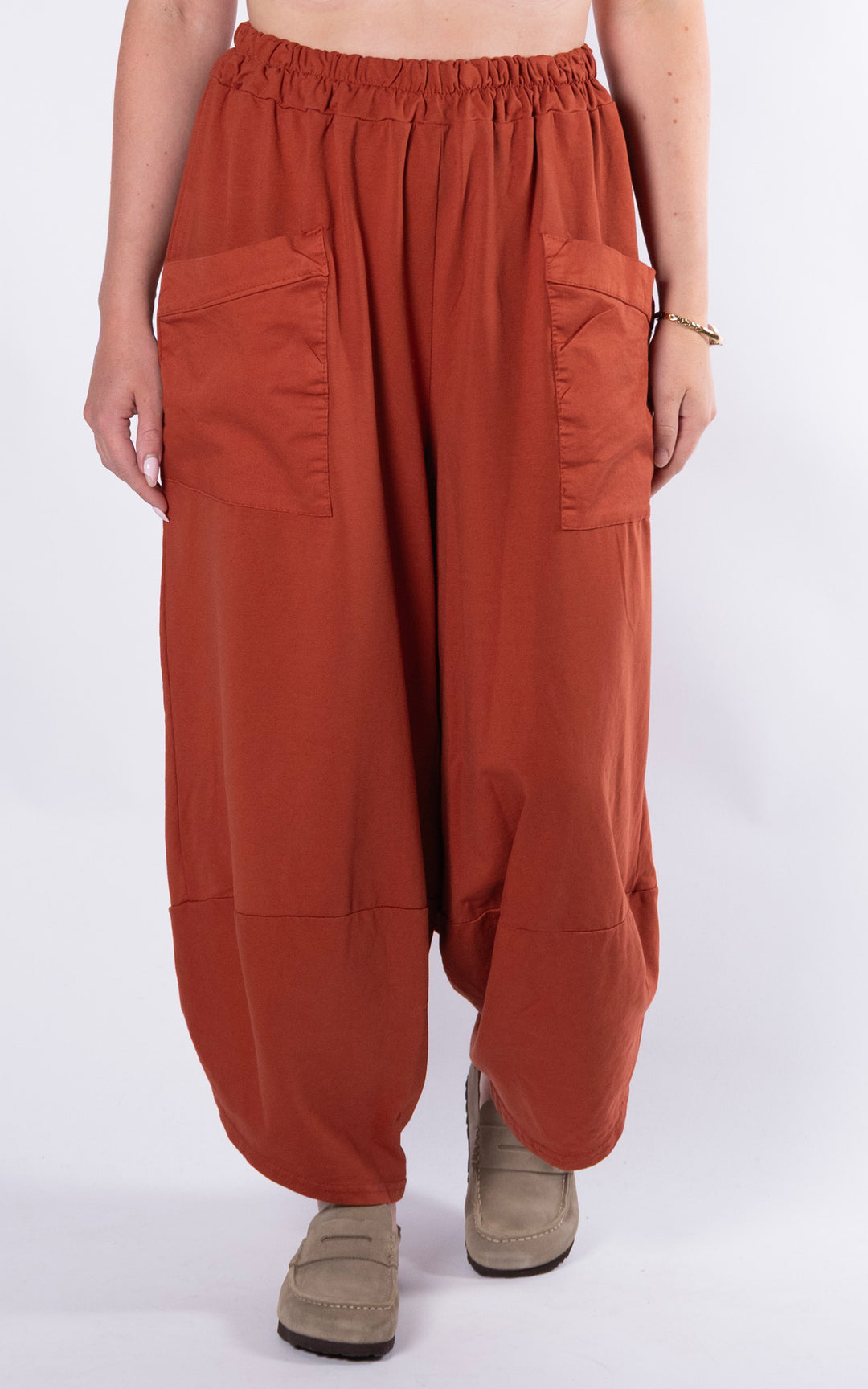 Front Pocket Pants | Plain | Rust