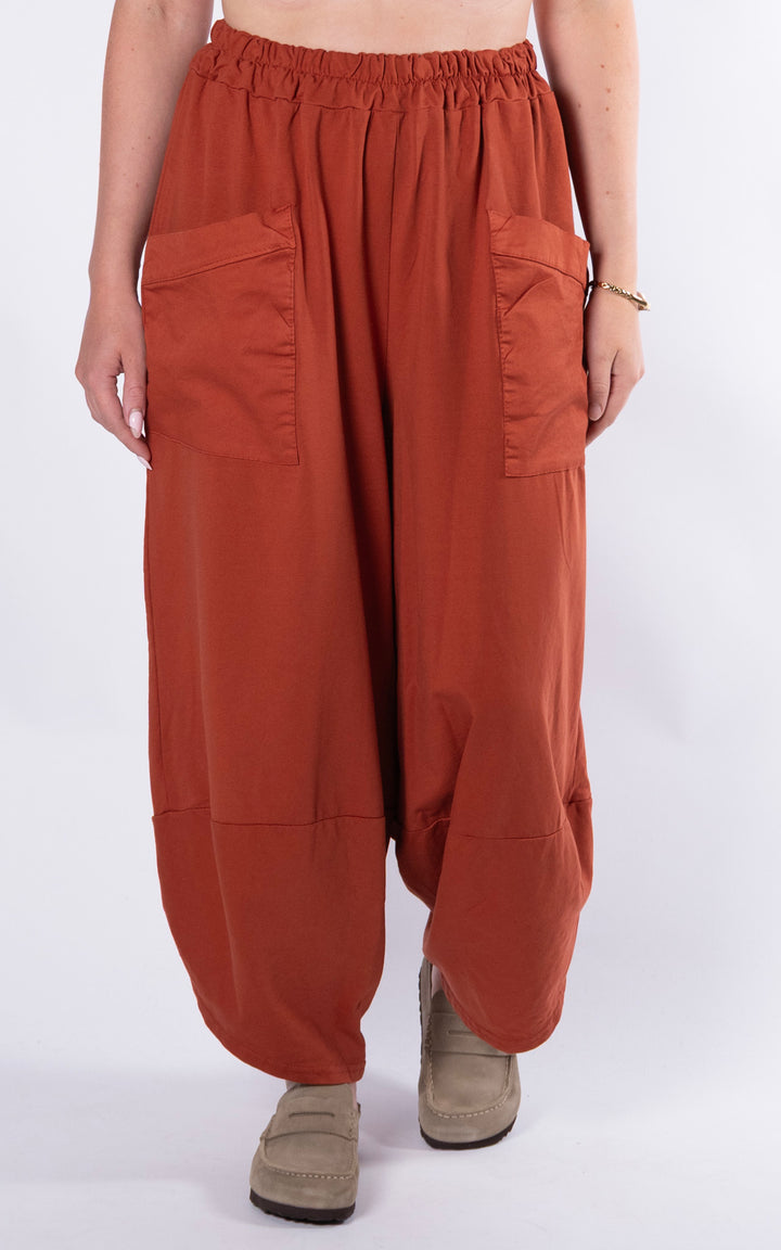 Front Pocket Pants | Plain | Rust