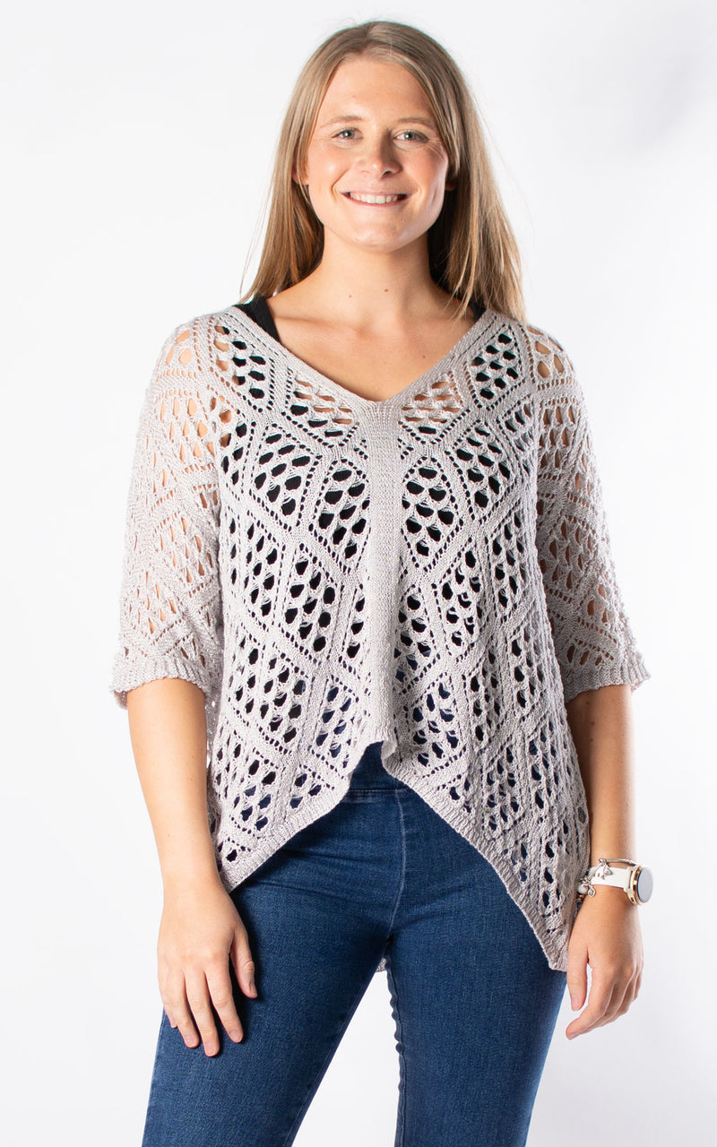 Gail Crochet Top | Silver