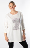 Gem Top | Snoopy with Heart | White