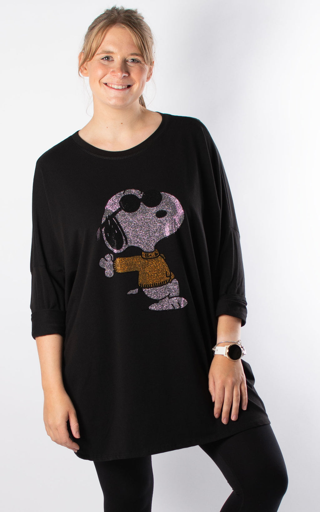 Gem Top | Snoopy with Sunglasses | Black