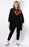 Gemma Heart Sweatshirt | Black