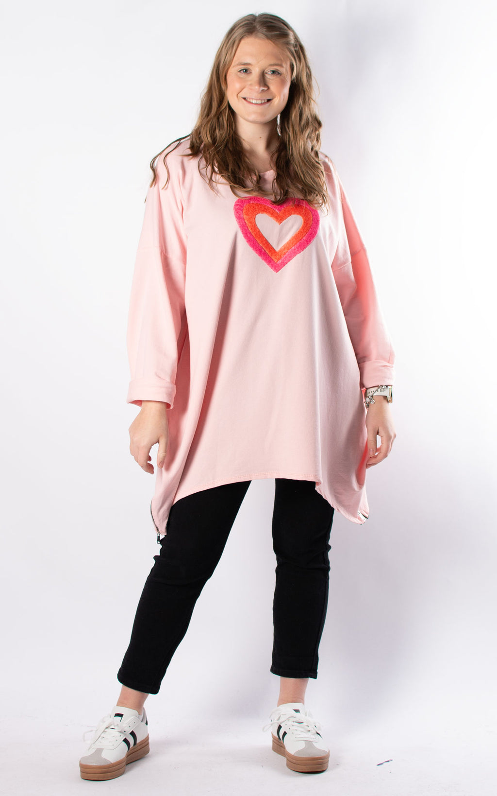 Gemma Heart Sweatshirt | Pink