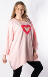 Gemma Heart Sweatshirt | Pink